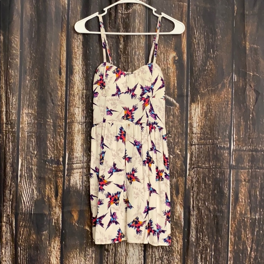 White Dress With Beautiful Birds